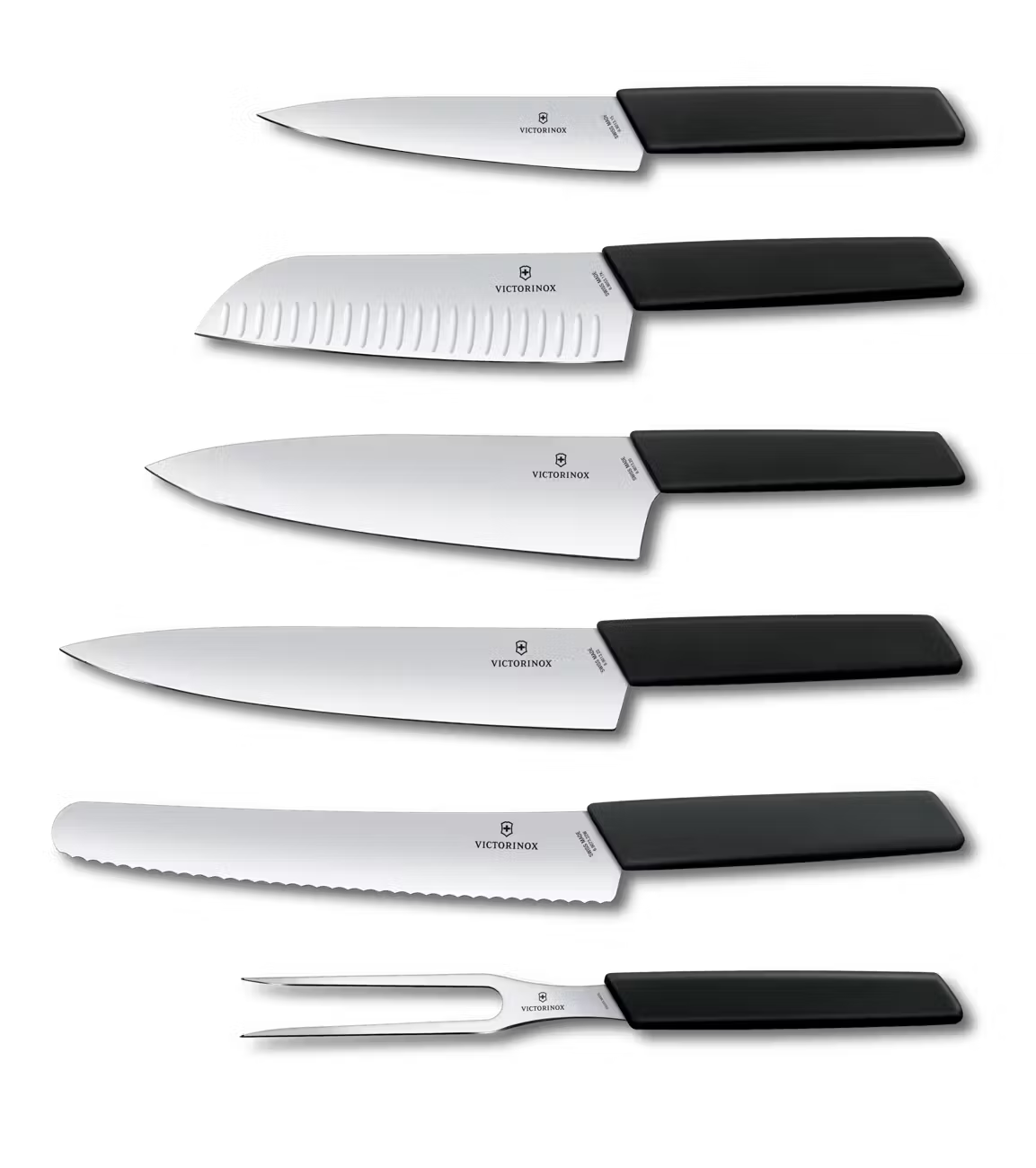 Victorinox Μπλοκ 6 μαχαιριών μαύρες λαβές Swiss Modern 6.7186.63