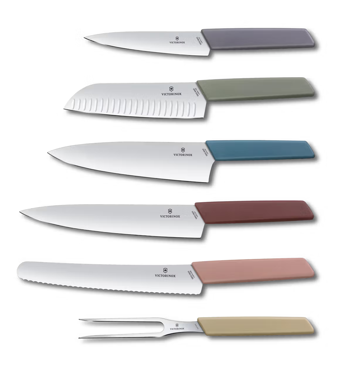Victorinox Μπλοκ 6 μαχαιριών με χρωματιστές λαβές Swiss Modern 6.7186.66