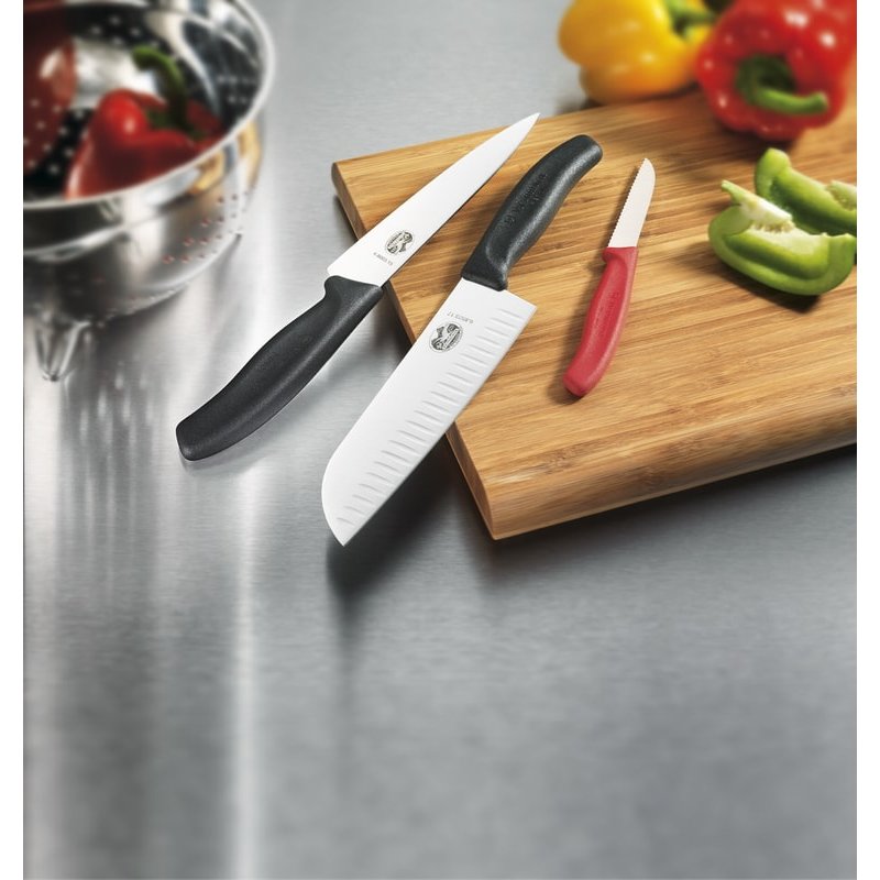 Victorinox Santoku Knife Black Handle 17 cm Gift Box Swiss Classic 6.8503.17G