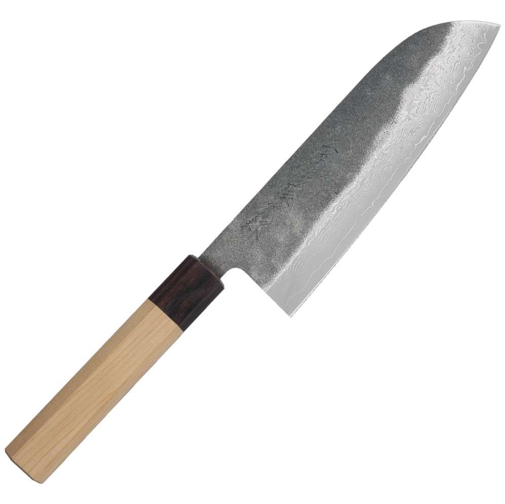 Tojiro Damascus Handmade Santoku Knife 17 cm Cedar Handle