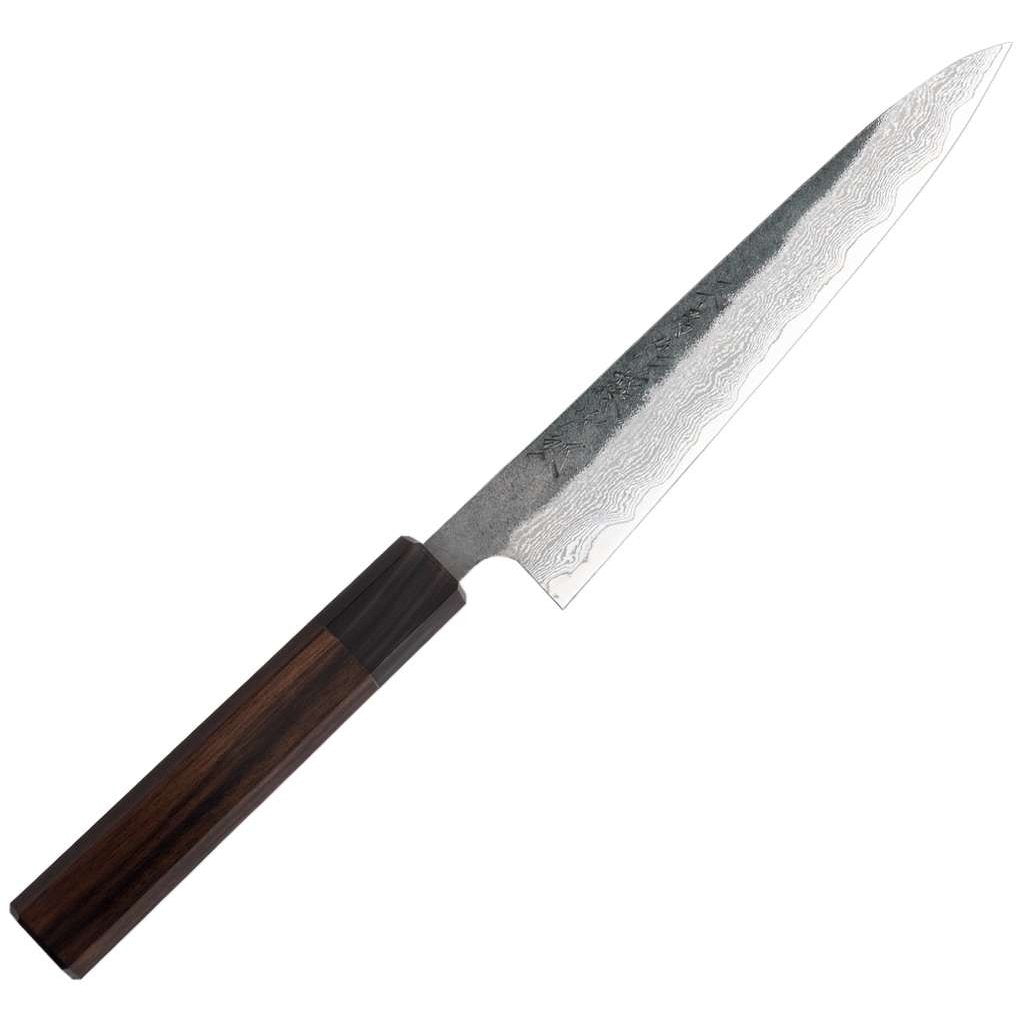 Tojiro Damascus Handmade Utility Knife 15 cm Ebony Handle