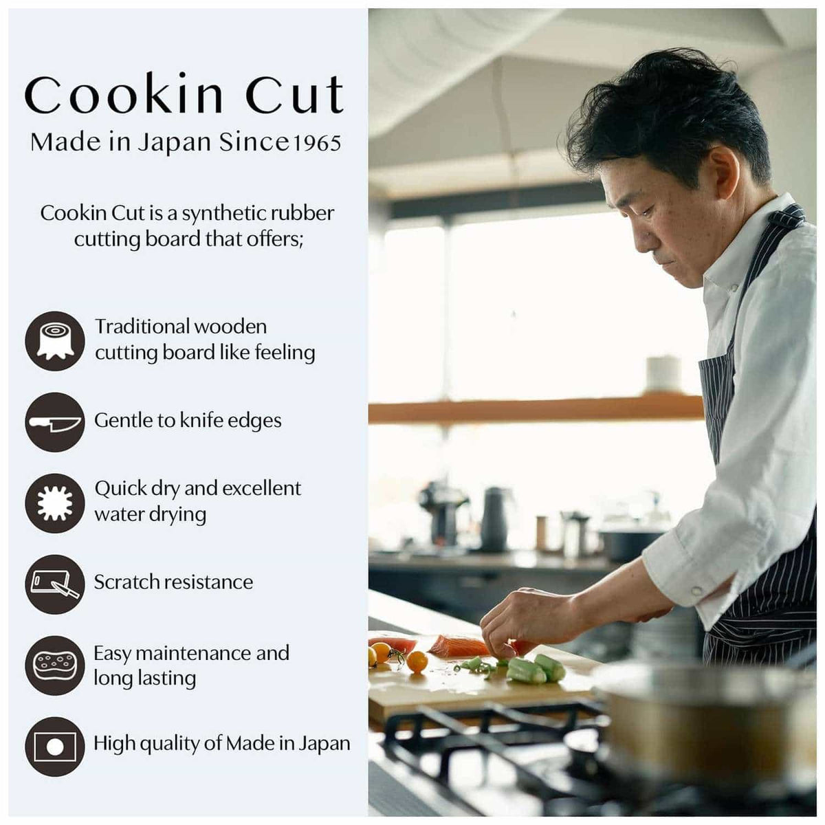 Asahi Cutting Board 40 x 23 x 1.3 cm Cookin' Cut CC-H/L