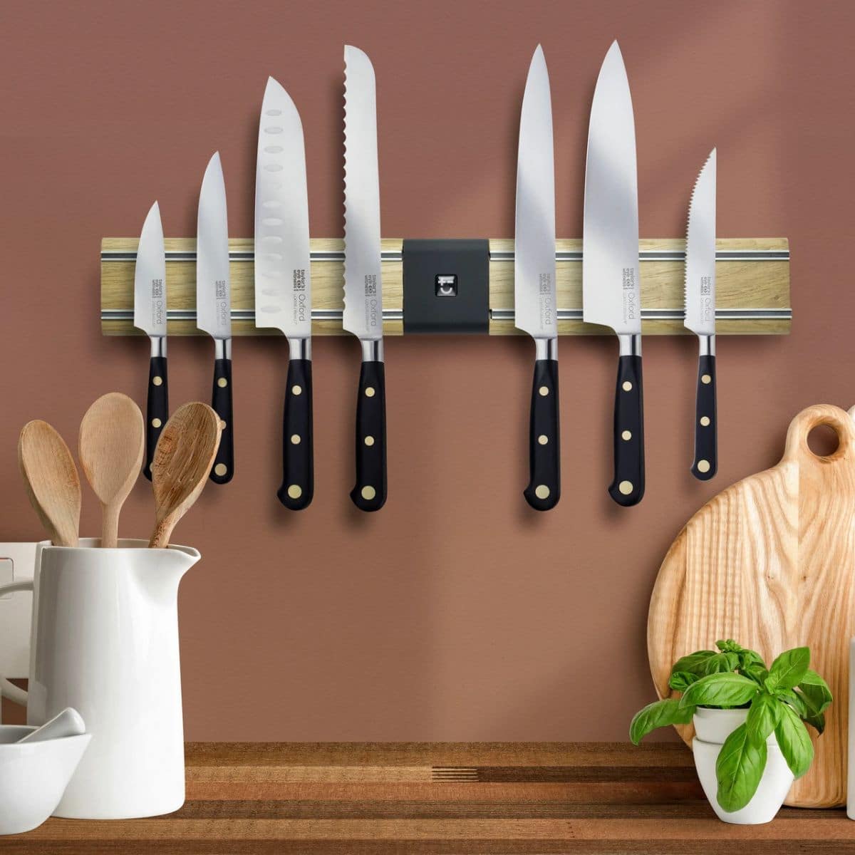 Bisbell Oak Magnetic Knife Rack 45 cm