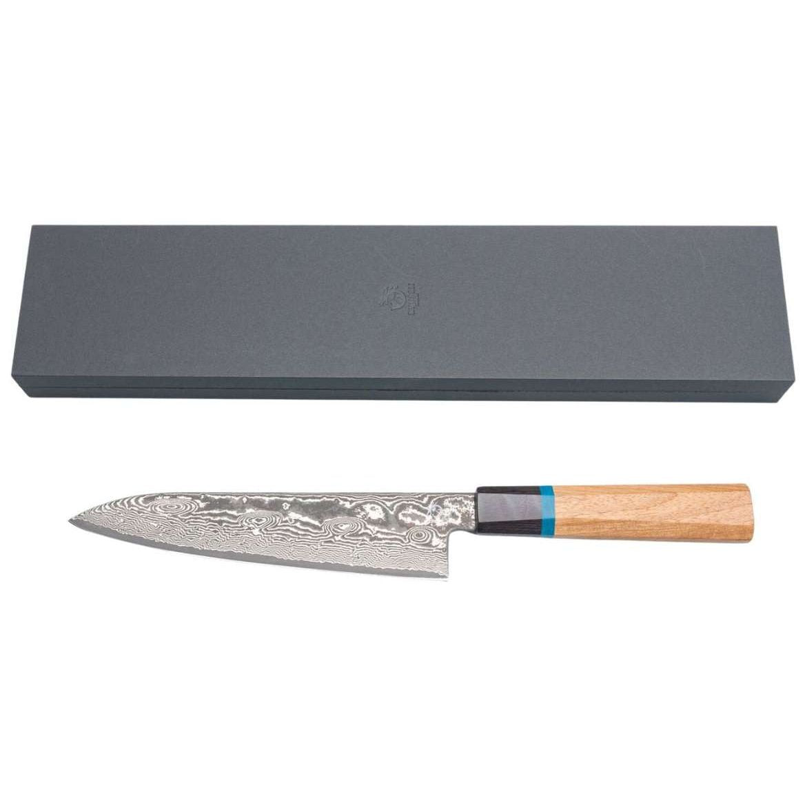 Ryusen Damascus Chef's Knife 21 cm Quince Handle Bonten Unryu KAI BU-504