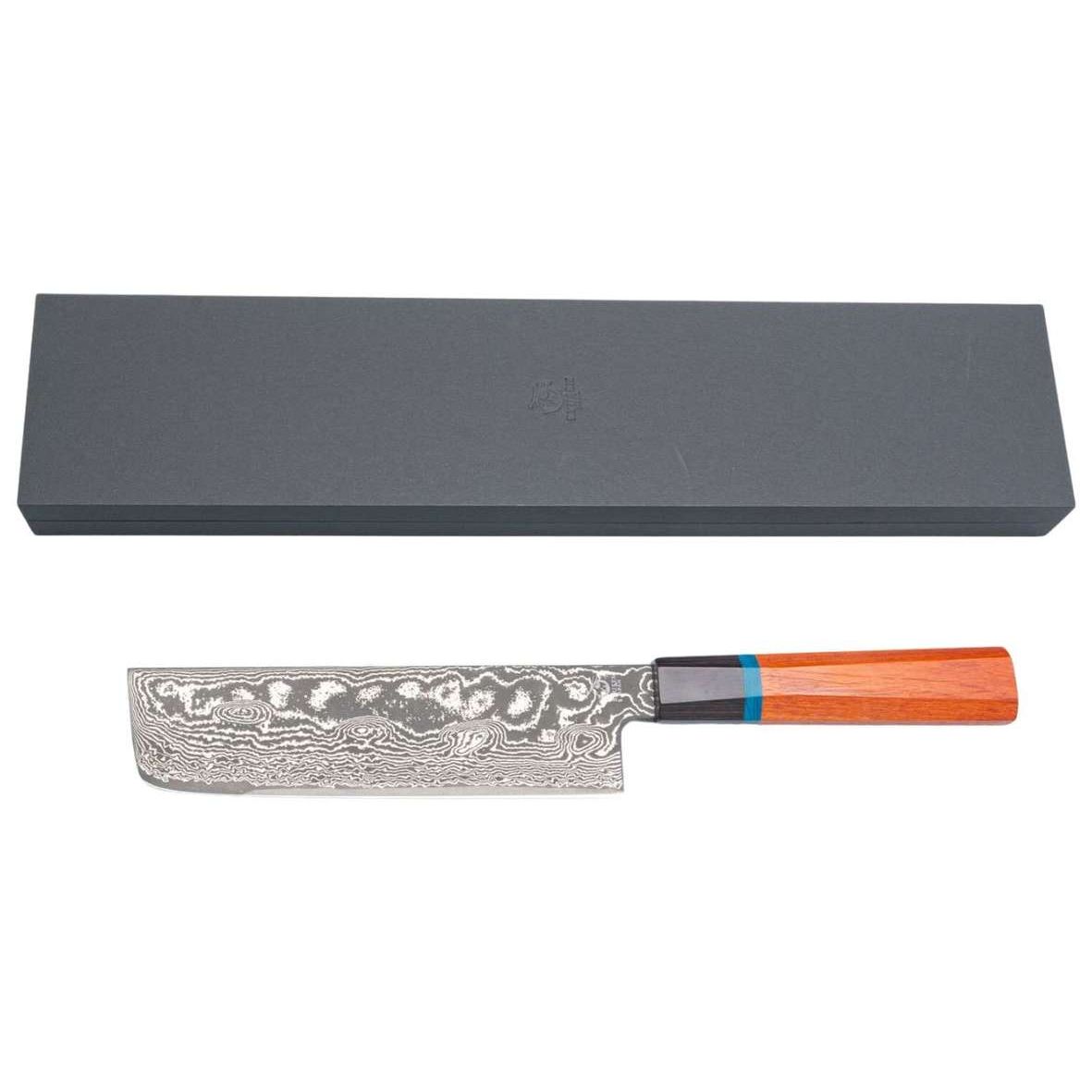 Ryusen Damascus Nakiri Knife 16.5 cm Quince Handle Bonten Unryu KAI BU-508