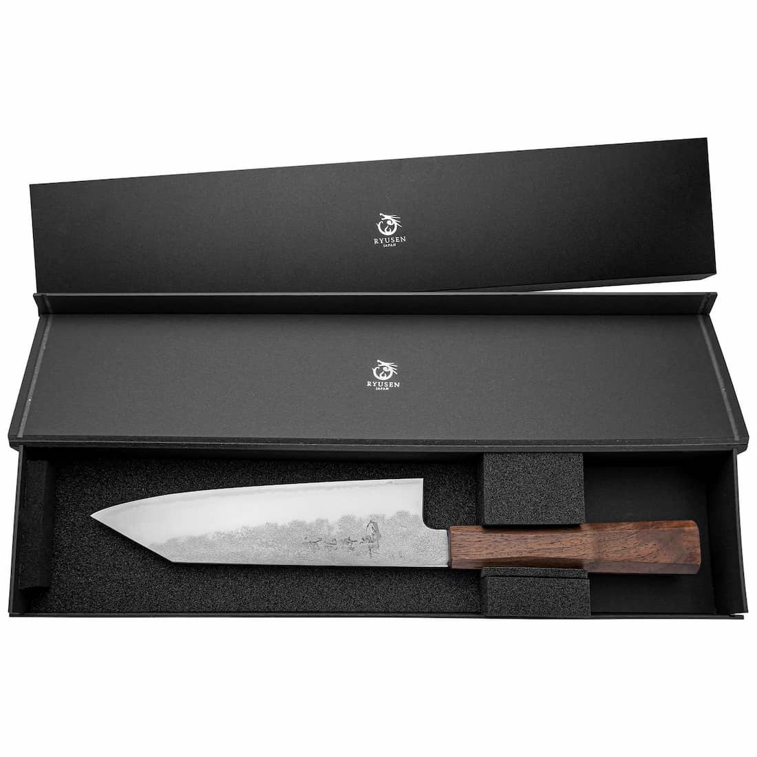 Ryusen Santoku Knife 17.5 cm Walnut Handle Blazen BZ-407