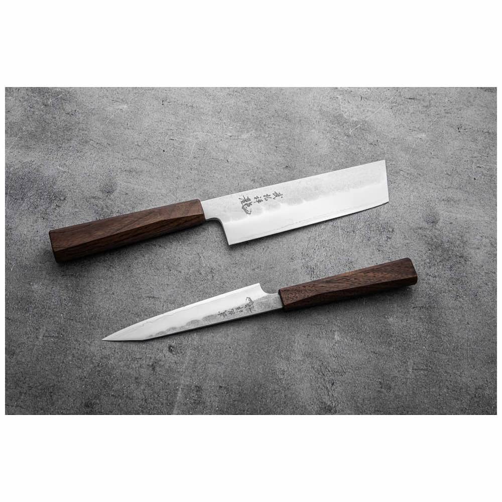 Ryusen Santoku Knife 17.5 cm Walnut Handle Blazen BZ-407