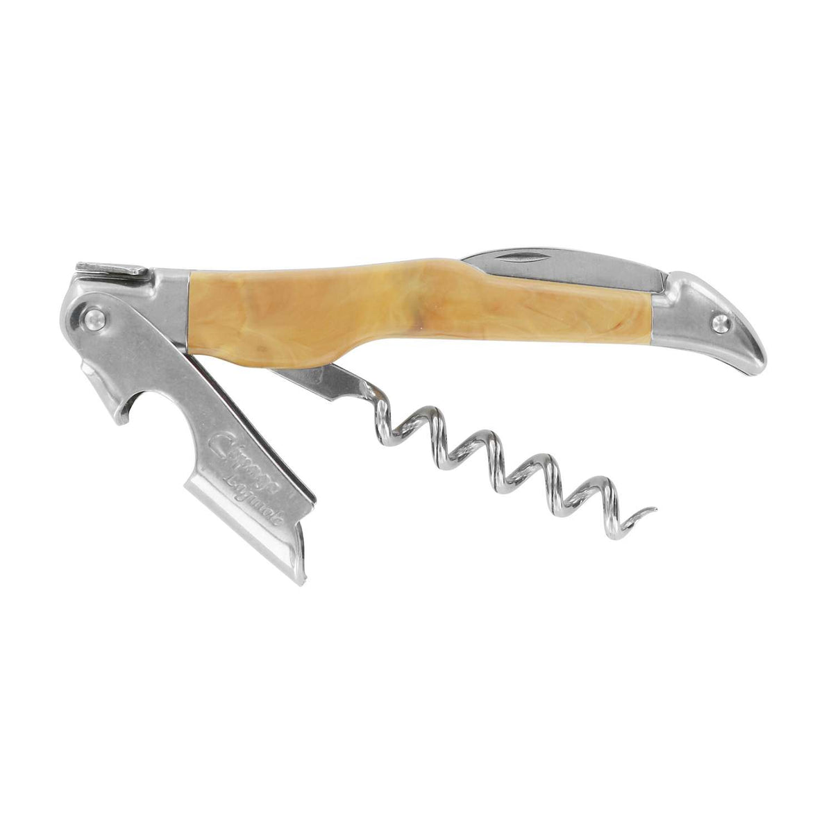 Andre verdier Folding Knife 12 cm With Corkscrew Synthetic Handle Laguiole Cepage