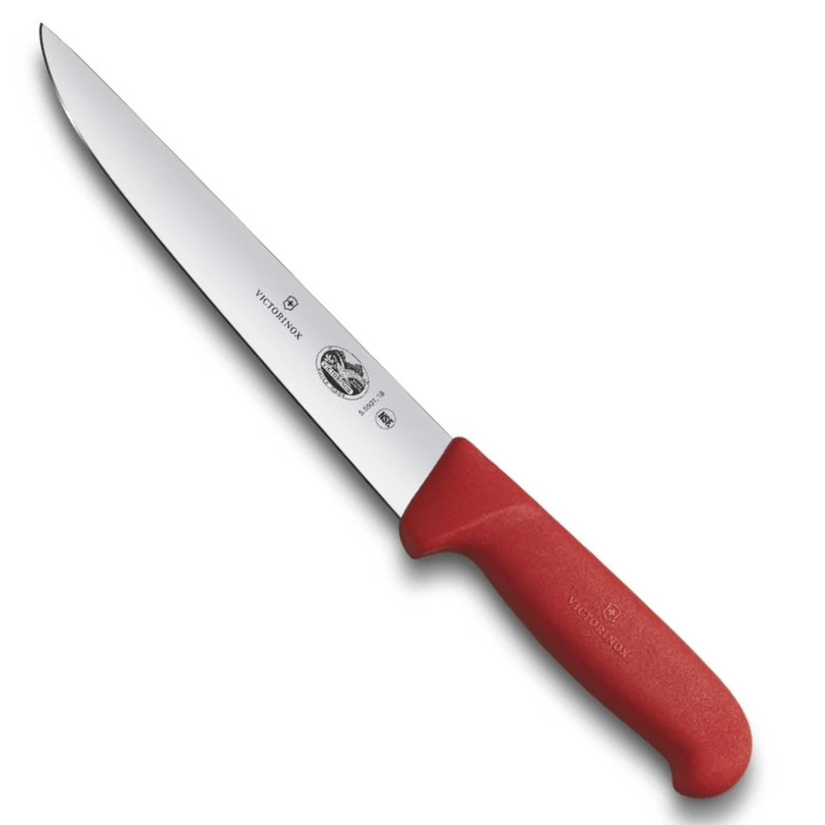 Victorinox Μαχαίρι κρέατος με στενή λάμα 18 εκατ. κόκκινη λαβή Fibrox 5.5501.18
