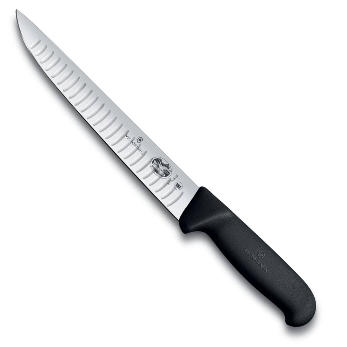 Victorinox Μαχαίρι κρέατος με στενή λάμα 20 εκατ. με αυλακώσεις λαβή Fibrox 5.5523.20
