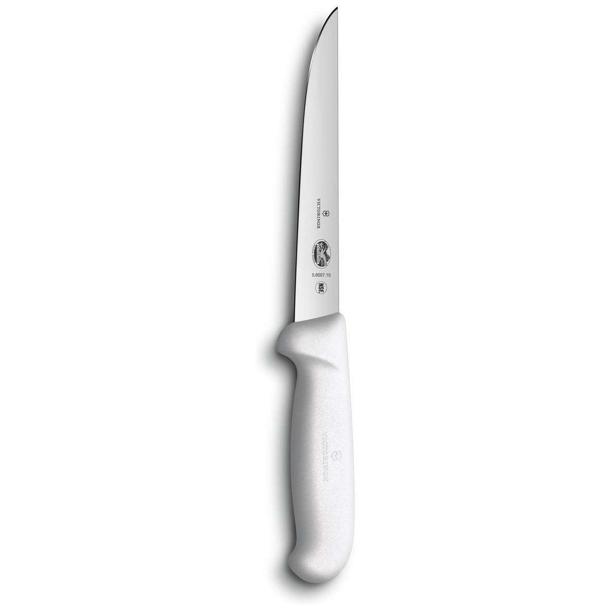 Victorinox Boning Knife Straight Wide Blade 15 cm White Handle Fibrox 5.6007.15