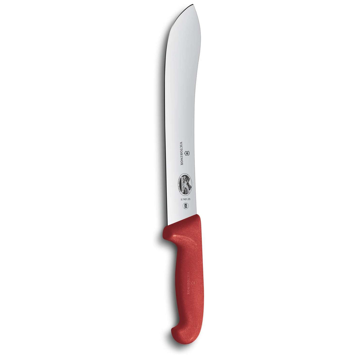 Victorinox Butcher Knife with Wide Tip 25 cm Red Handle Fibrox 5.7401.25