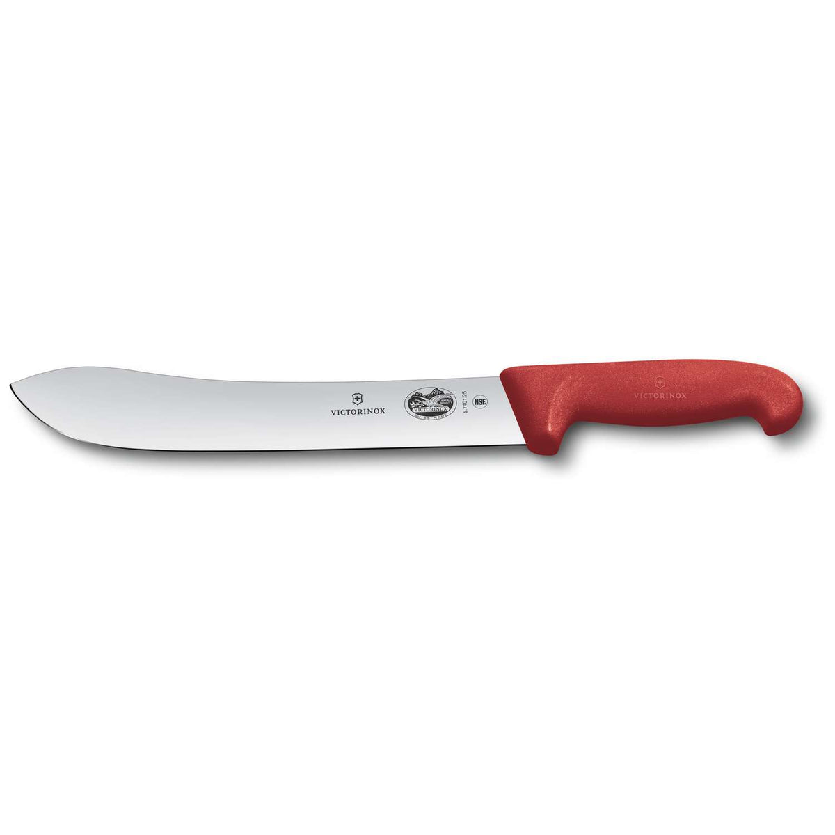 Victorinox Butcher Knife with Wide Tip 25 cm Red Handle Fibrox 5.7401.25