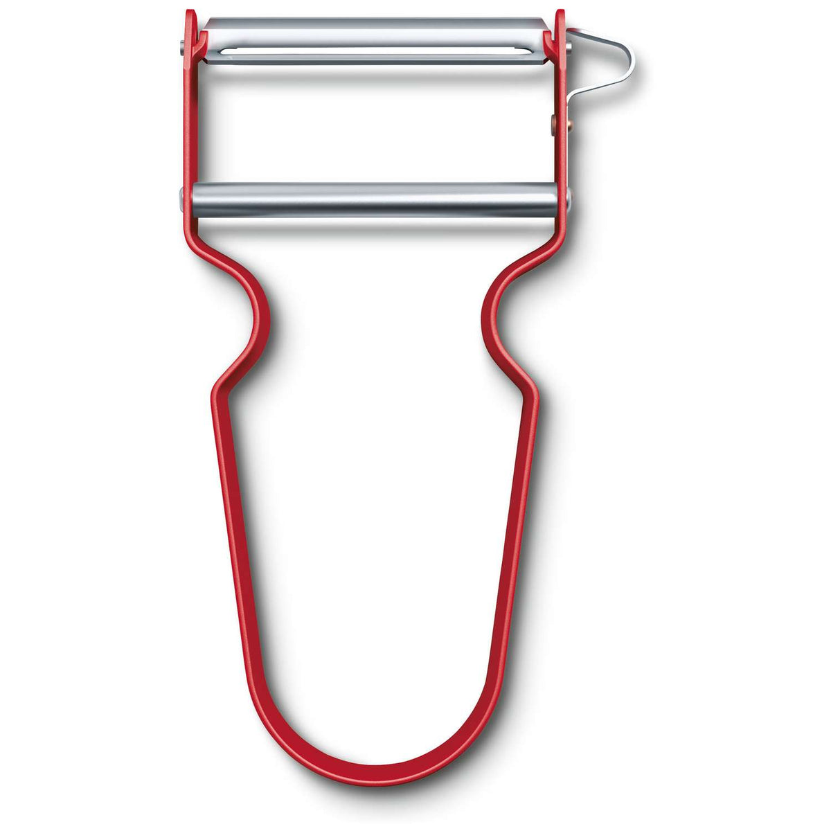 Victorinox Stainless Steel Peeler Horseshoe Red With Metallic Handle 6.0900.1