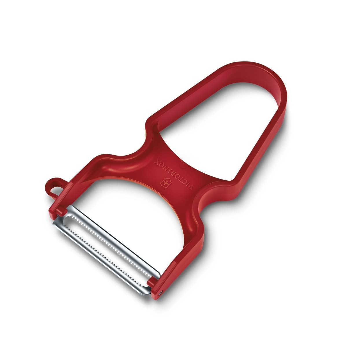 Victorinox Stainless Steel Serrated Peeler Horseshoe With Red Plastic Handle RAPID 6.0933.1