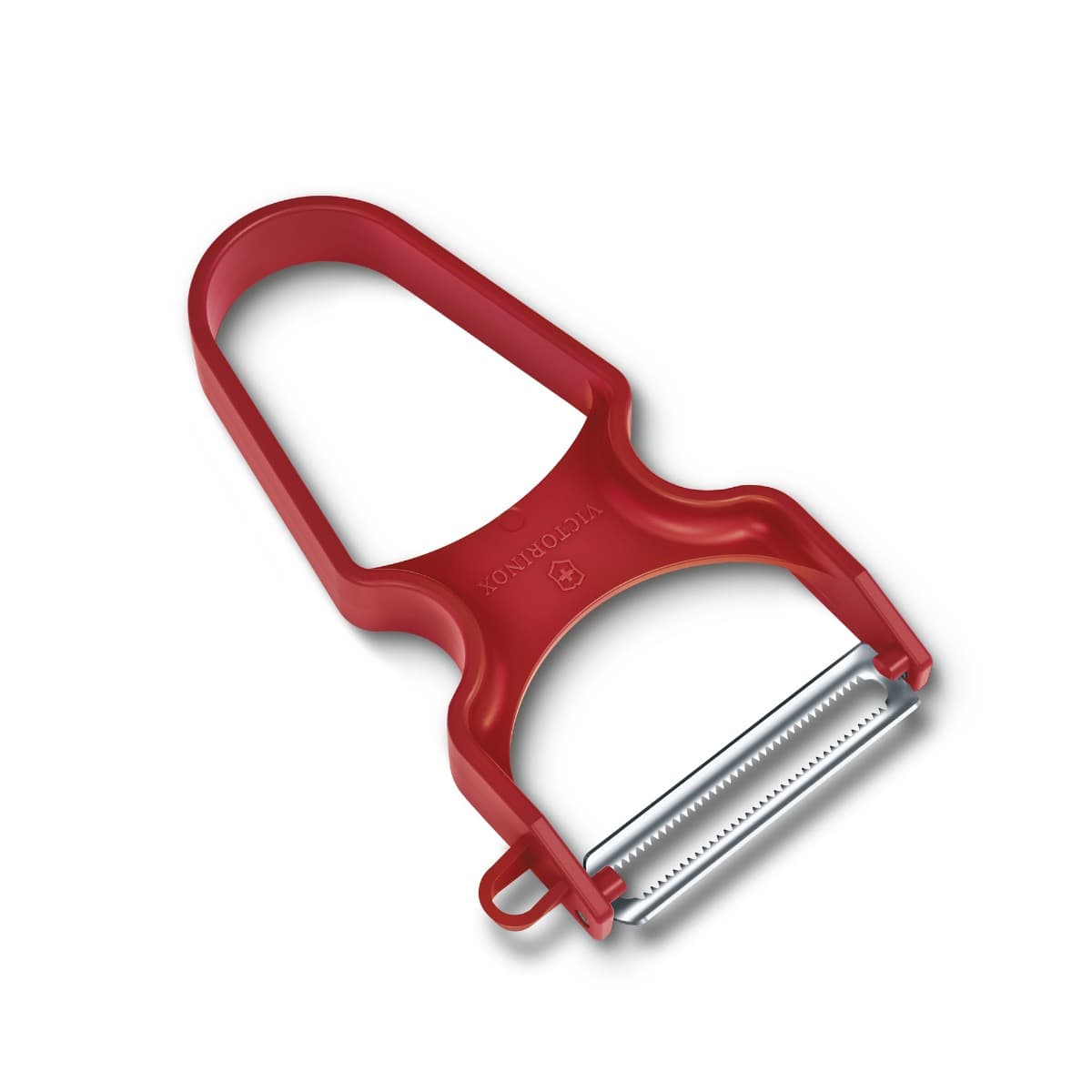 Victorinox Stainless Steel Serrated Peeler Horseshoe With Red Plastic Handle RAPID 6.0933.1