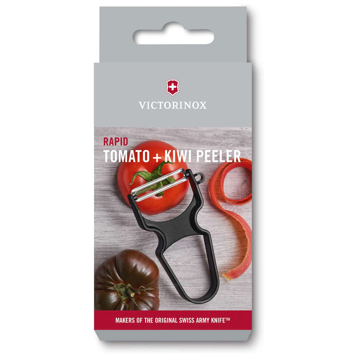 Victorinox Stainless Steel Serrated Peeler Horseshoe Black With Plastic Handle 6.0933.3