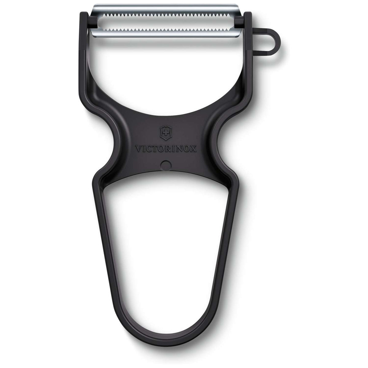 Victorinox Stainless Steel Serrated Peeler Horseshoe Black With Plastic Handle 6.0933.3