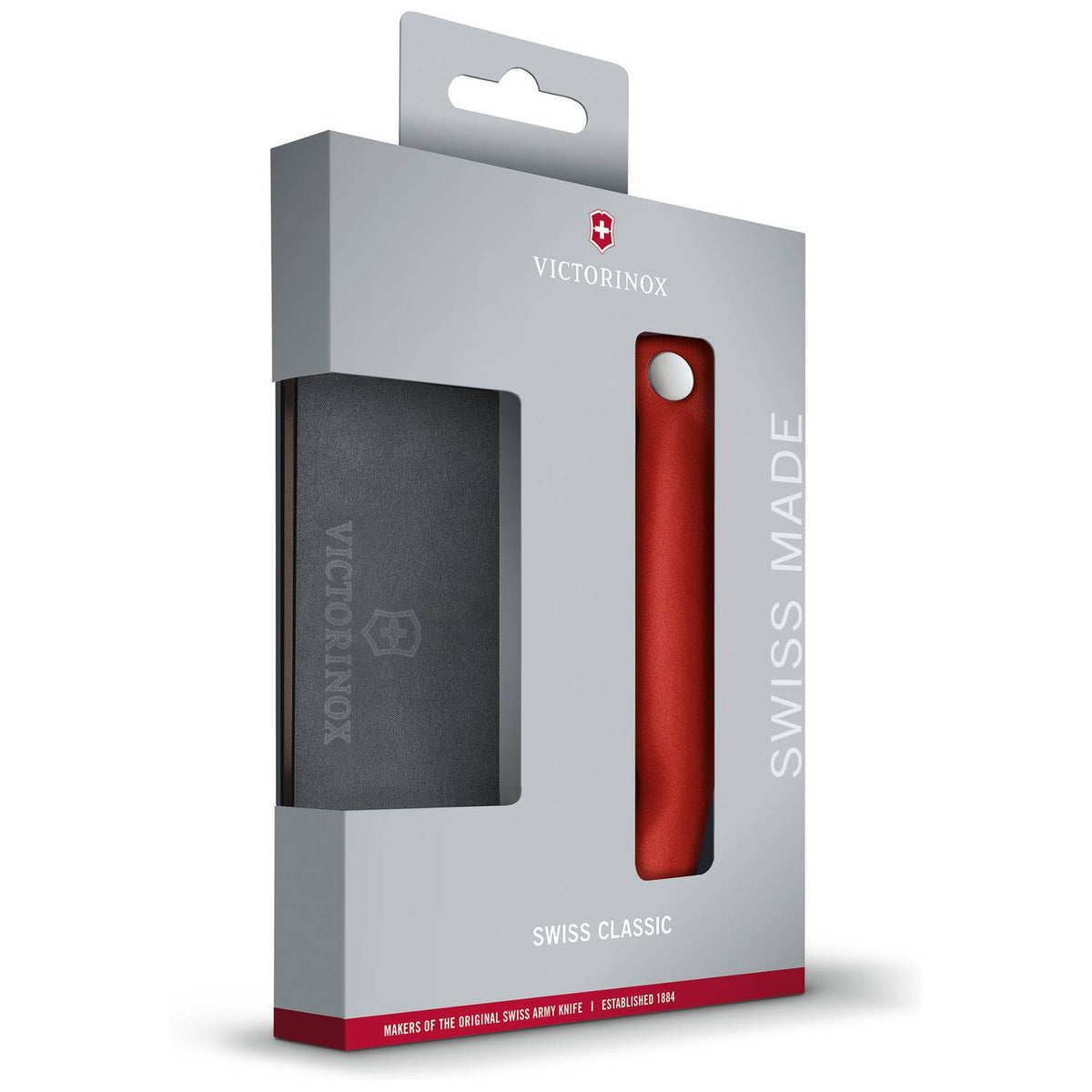 Victorinox Mini Cutting Board And Serrated Foldable Knife 11 cm Red Handle 2 pcs Set Swiss Classic 6.7191.F1