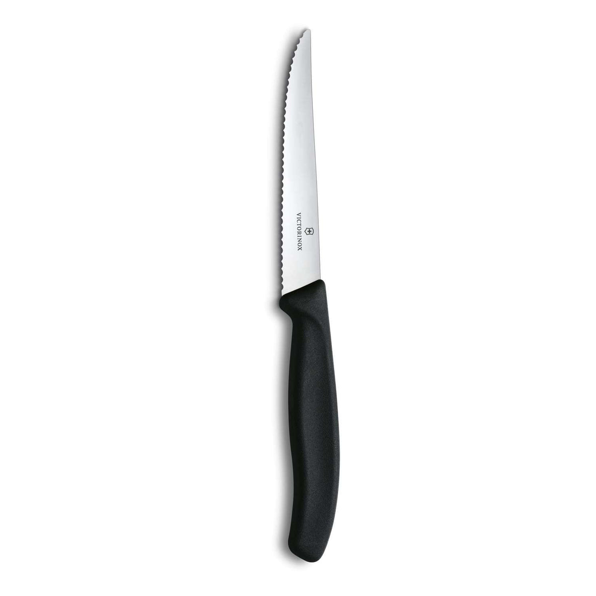 Victorinox Serrated Steak Knife 11 cm Black Handle Swiss Classic 6.7233