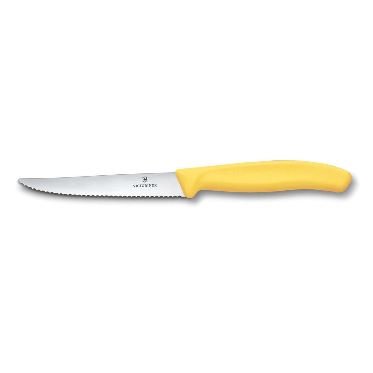 Victorinox Serrated Steak Knife 11 cm Yellow Handle Swiss Classic 6.7238.C1