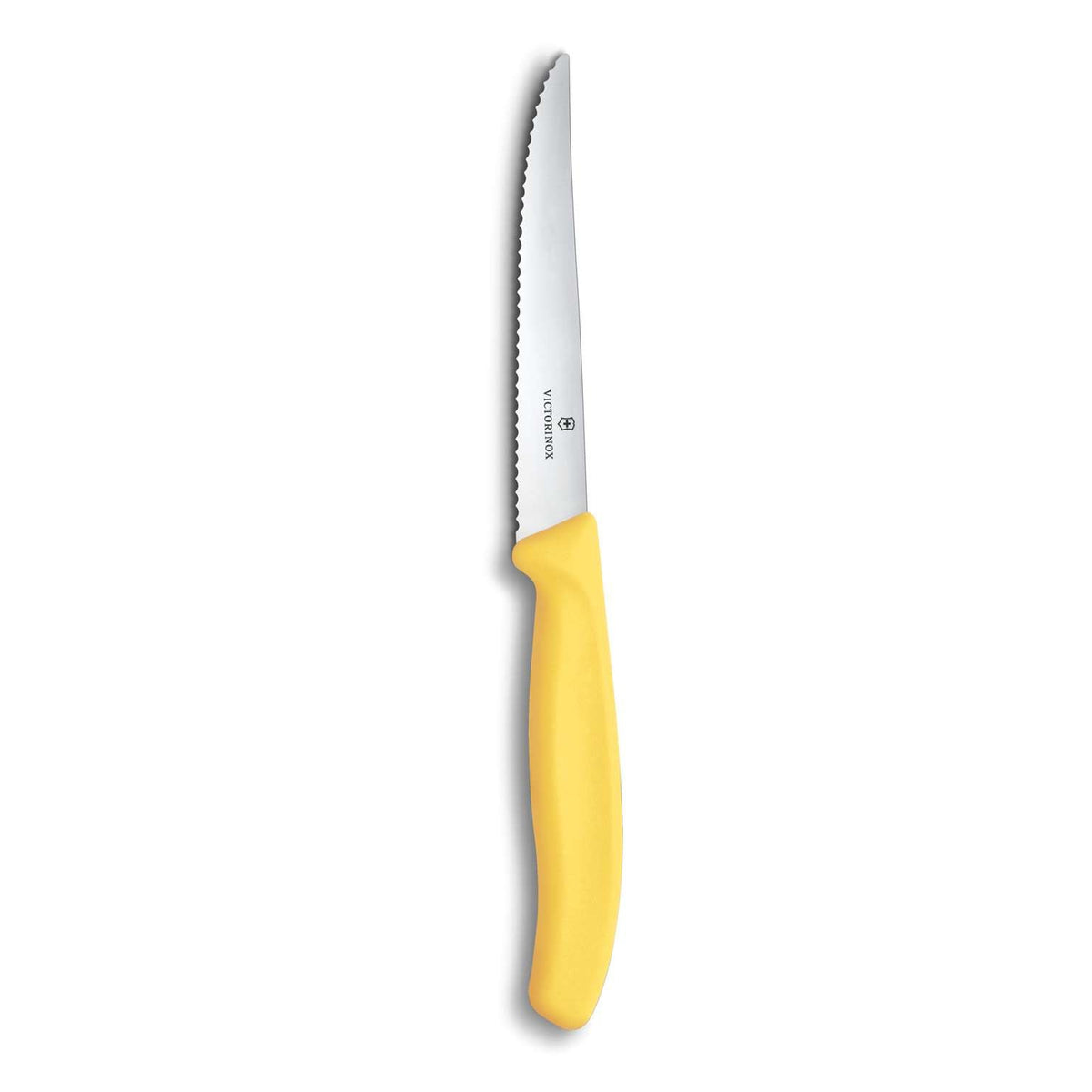 Victorinox Serrated Steak Knife 11 cm Yellow Handle Swiss Classic 6.7238.C1