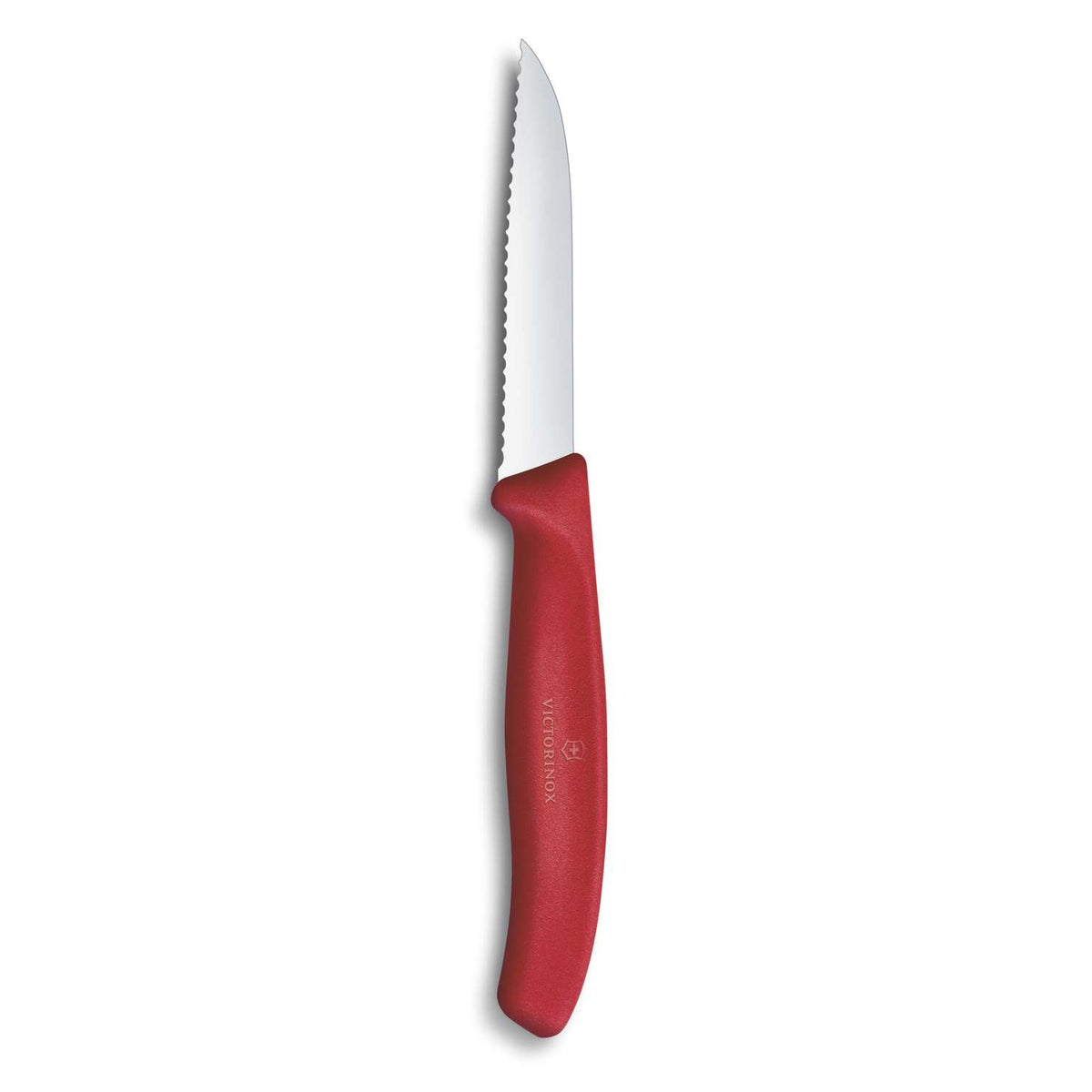 Victorinox Serrated Paring Knife 8 cm Straight Edge Red Handle Swiss Classic 6.7431.C1