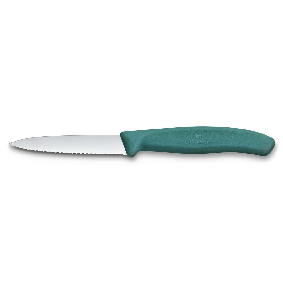 Victorinox Serrated Paring Knife 8 cm Green Handle Swiss Classic 6.7634.C1