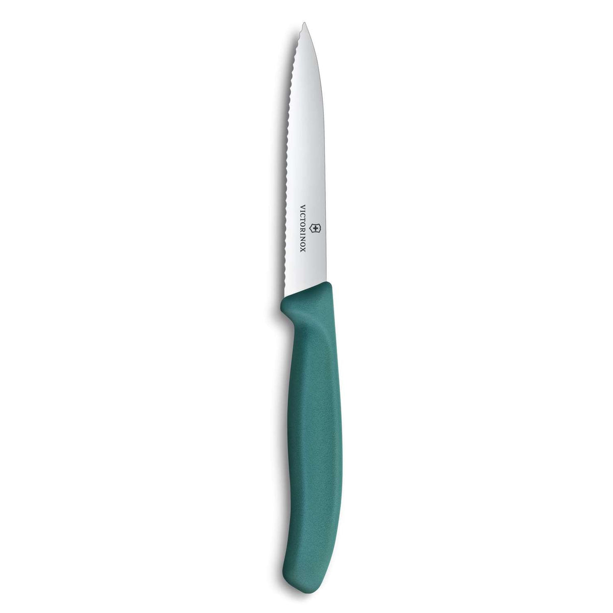 Victorinox Serrated Paring Knife 10 cm Green Handle Swiss Classic 6.7734.C1