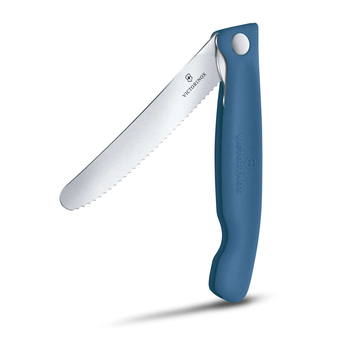 Victorinox Serrated Foldable Kitchen Knife 11 cm Blue Handle Swiss Classic 6.7832.FC1