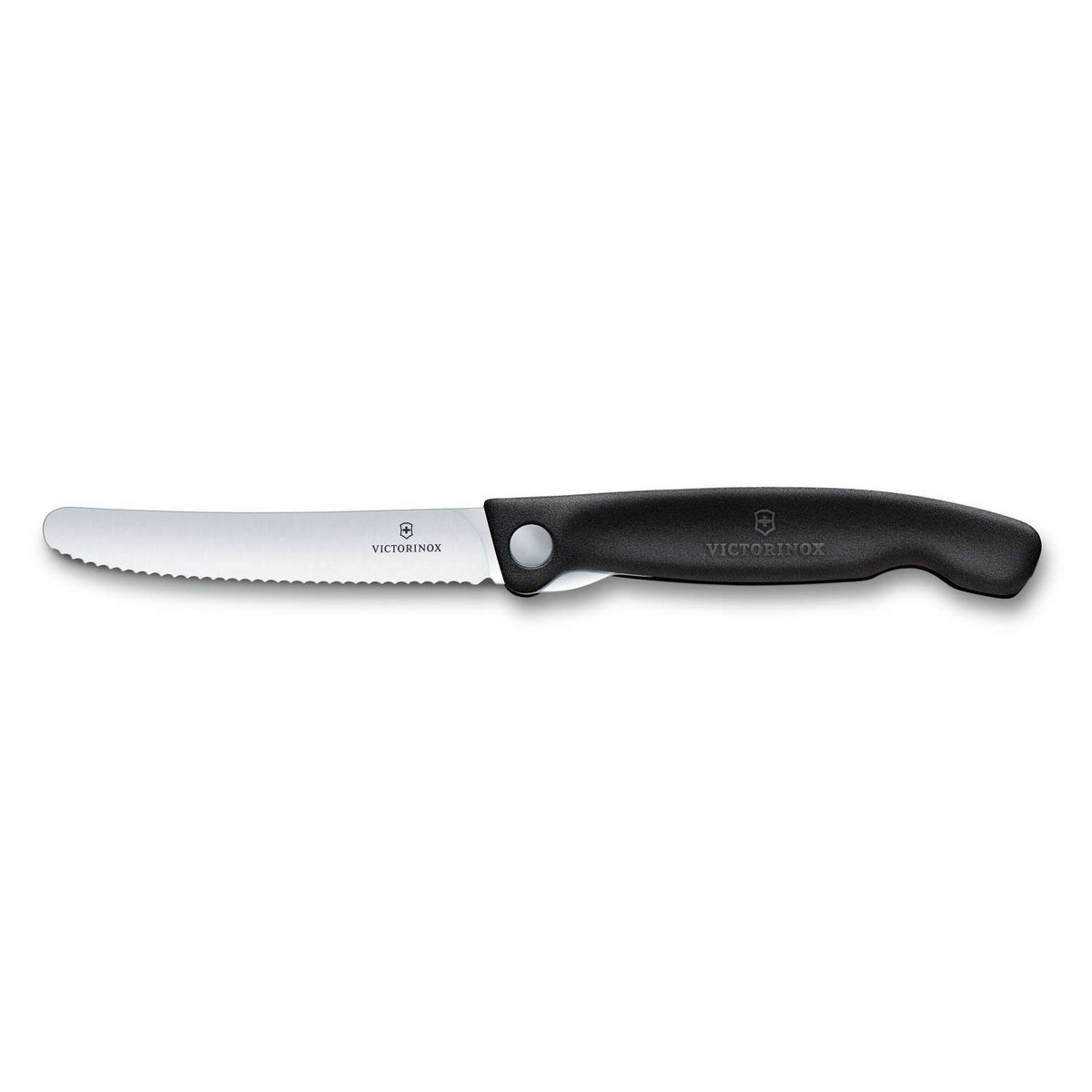 Victorinox Serrated Foldable Kitchen Knife 11 cm Black Handle Swiss Classic 6.7833.FB