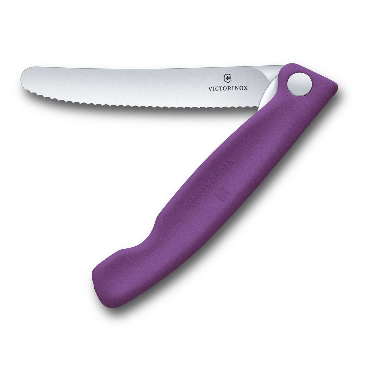 Victorinox Serrated Foldable Kitchen Knife 11 cm Purple Handle Swiss Classic 6.7835.FC1