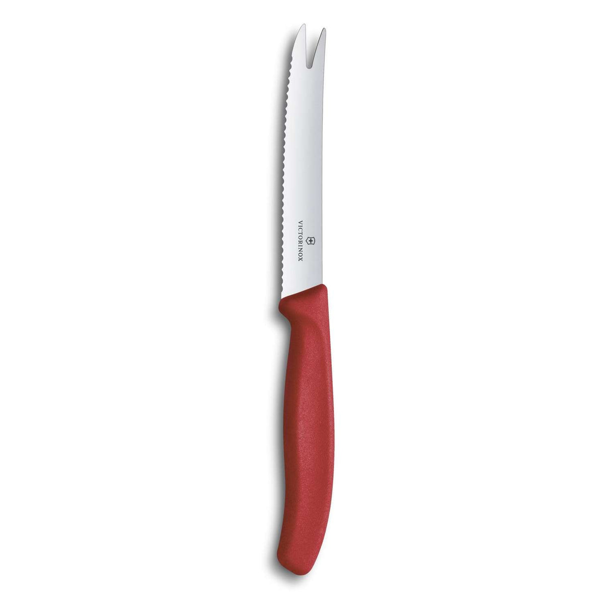 Victorinox Serrated Cheese and Sausage Knife 11 cm Red Handle Swiss Classic 6.7861.C1