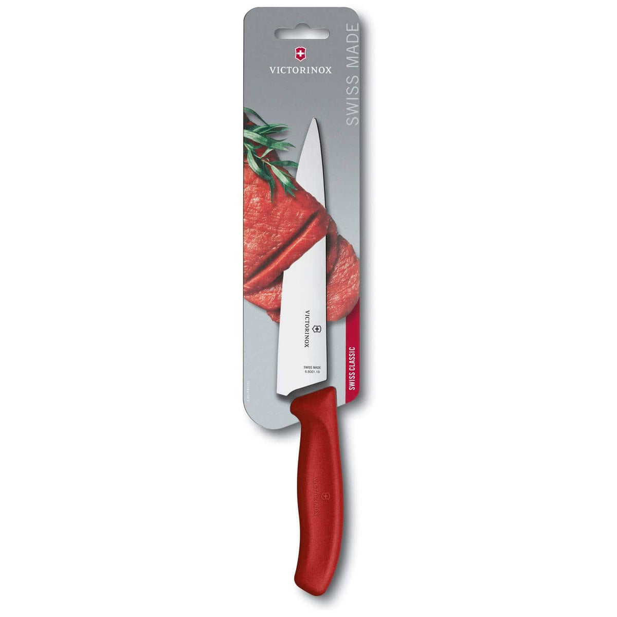 Victorinox Chef's Knife 19 cm Red Handle Swiss Classic 6.8001.19B