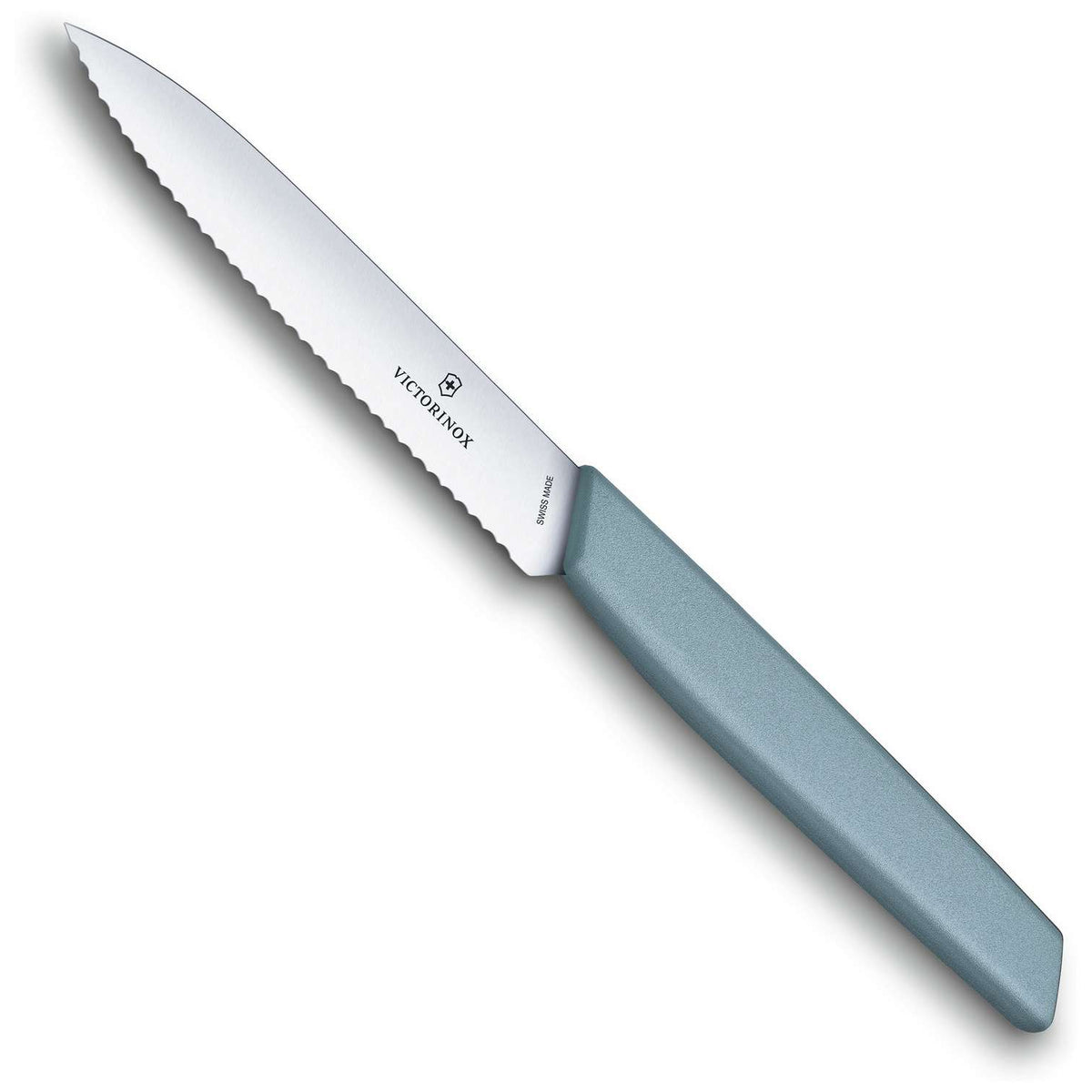 Victorinox Utility Knife 10 cm Serrated Blue Swiss Modern