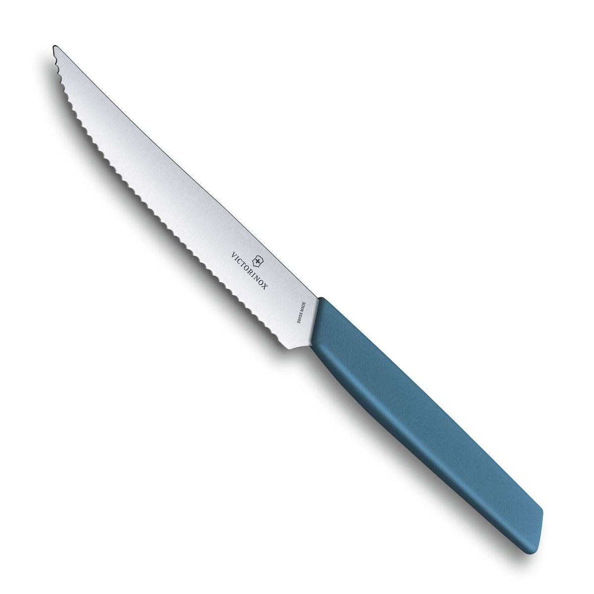 Victorinox Serrated Steak Knife 12 cm Blue Pastel Swiss Modern