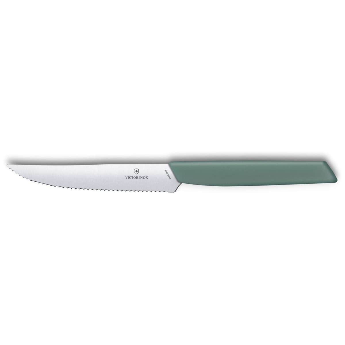 Victorinox Utility Knife 12 cm Serrated Green Pastel Swiss Modern