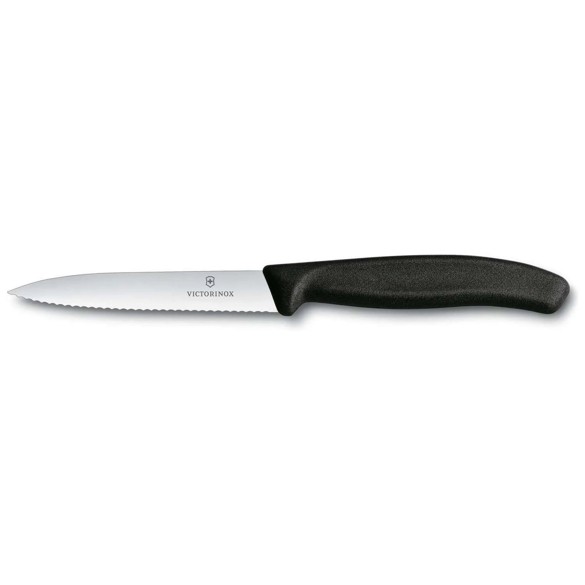 Victorinox Μαχαίρι κουζίνας 10 εκατ. οδοντωτό μυτερό μαύρη λαβή σετ 6 τμχ Swiss Classic 6.7733.6