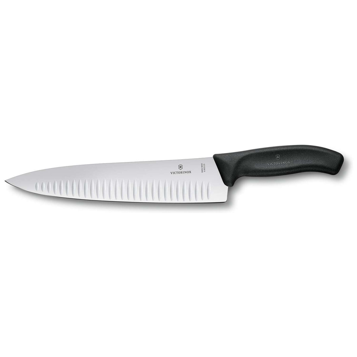 Victorinox Hollow Edge Chef's Knife 25 cm Black Handle Swiss Classic 6.8023.25B