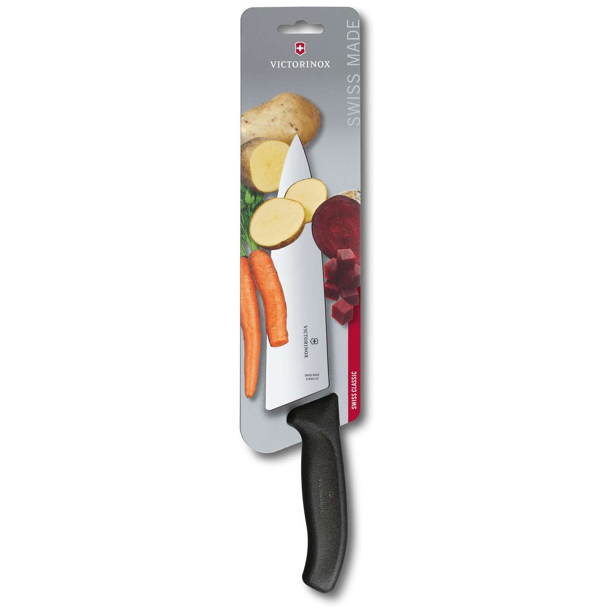Victorinox Chef's Knife Extra Wide Blade 20 cm Black Handle Swiss Classic 6.8063.20B