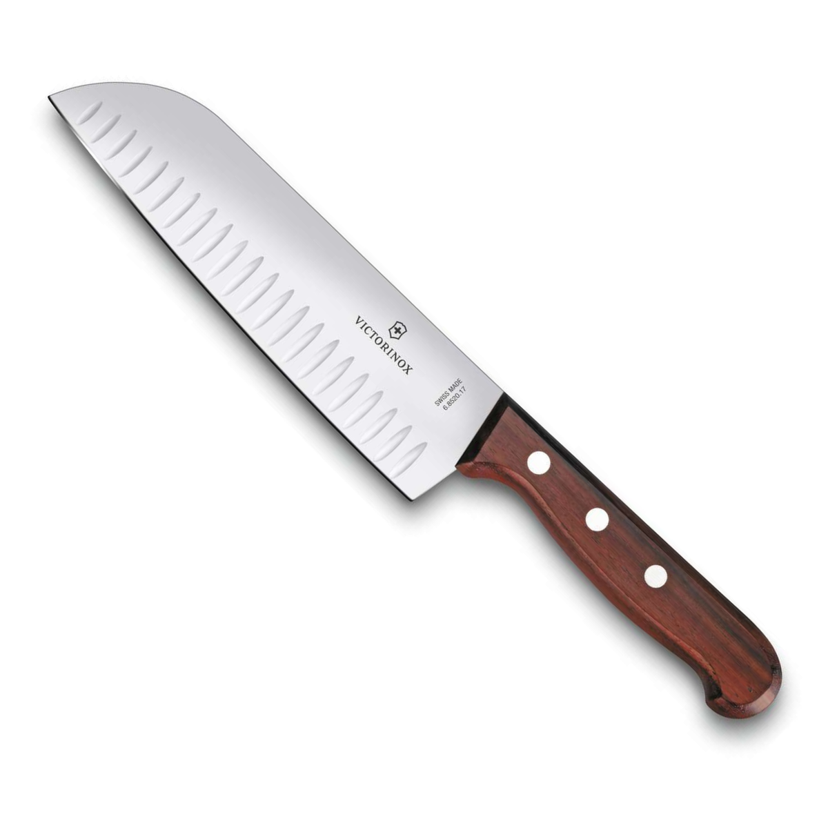 Victorinox Μαχαίρι Santoku με αυλακώσεις 17 εκατ. ξύλινη λαβή σε ειδική συσκευασία δώρου 6.8520.17G