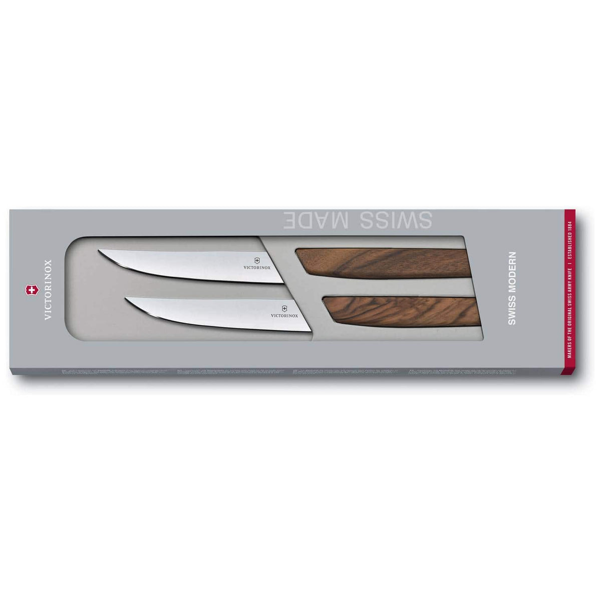 Victorinox Steak Knives 12 cm 2 Piece Set Gift Box Swiss Modern 6.9000.12G