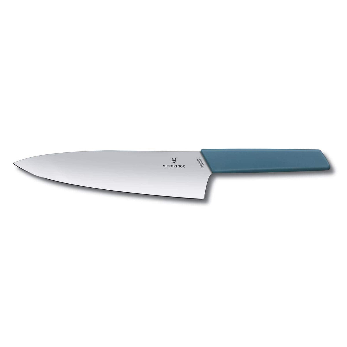 Victorinox Chef'S Knife 20 cm Extra Wide Blade Blue Handle Swiss Modern