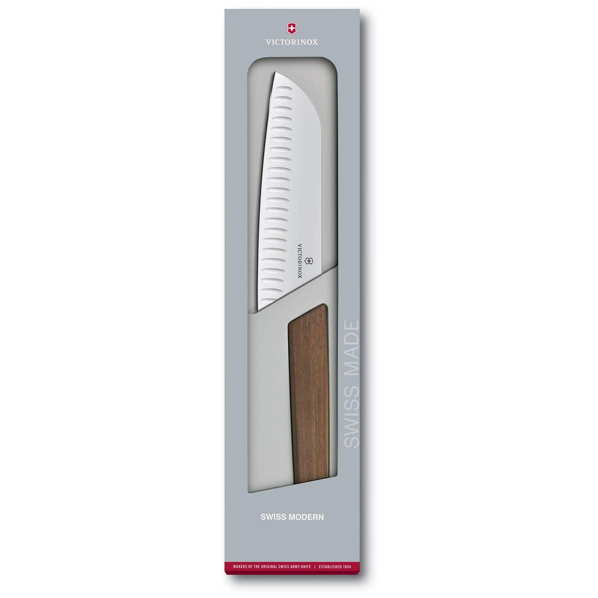 Victorinox Hollow Edge Santoku Knife 17 cm Gift Box Swiss Modern
