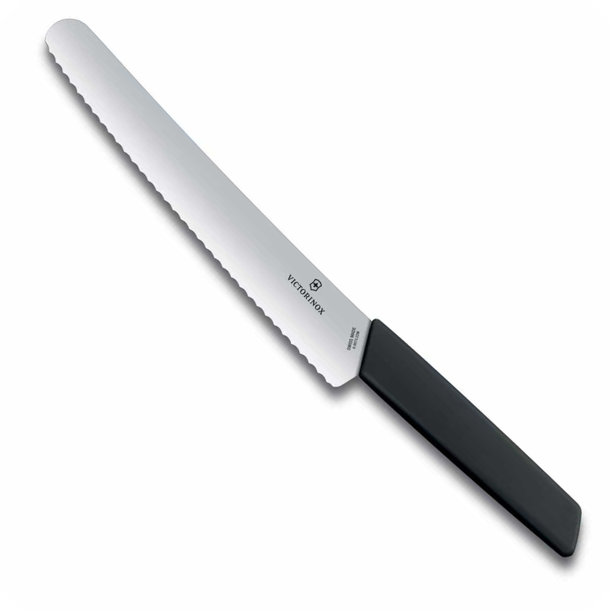 Victorinox Μαχαίρι ψωμιού-ζαχαροπλαστικής 22 εκατ. οδοντωτό μαύρη λαβή Swiss Modern