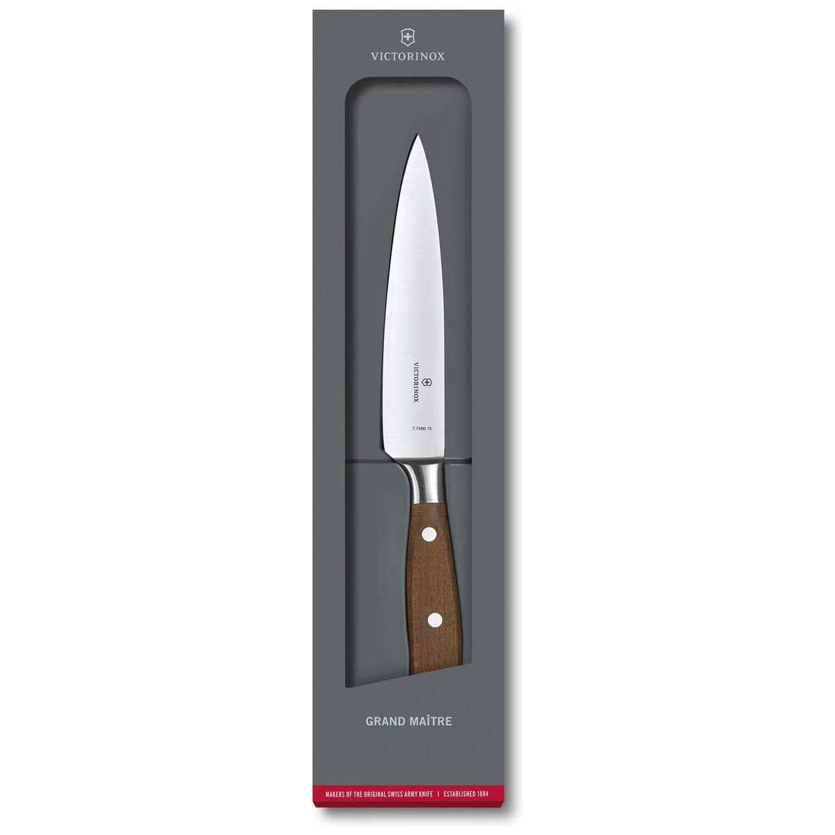 Victorinox Chef's Knife 15 cm Wooden Handle Gift Box Grand Maitre 7.7400.15G