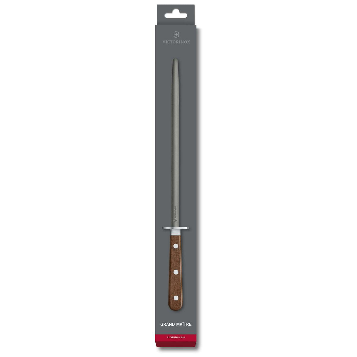 Victorinox Sharpening Steel 25 cm Round Tungsten Carbide Wooden Handle Grand Maitre 7.8310