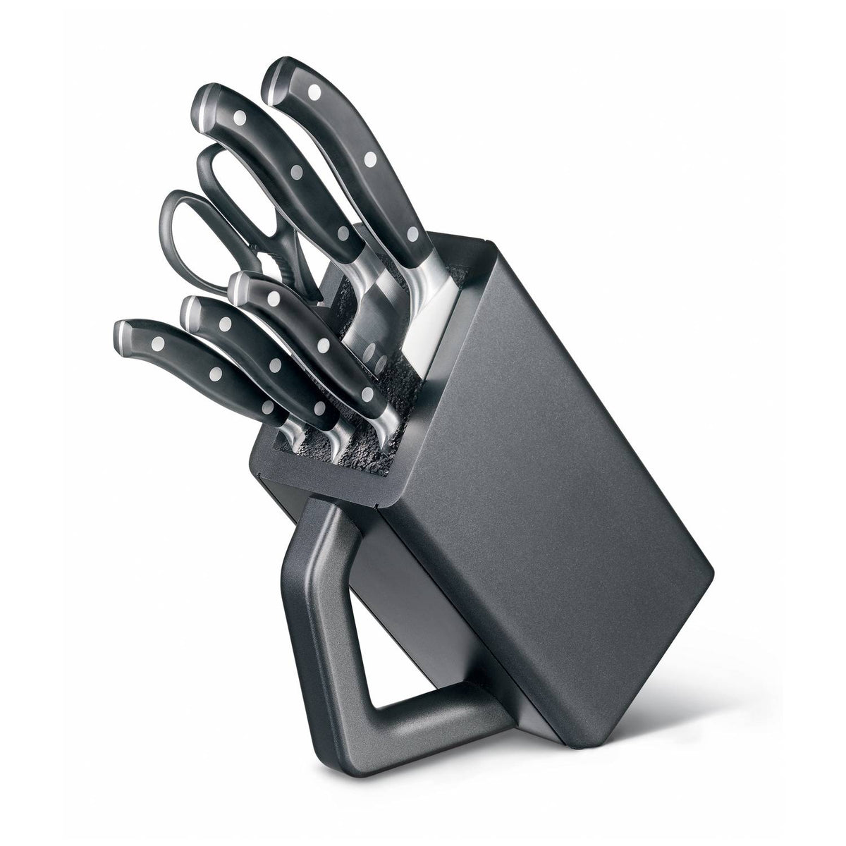 Victorinox Forged Knife Block Nylon Inlay 6-Piece Set Black 7.7243.6