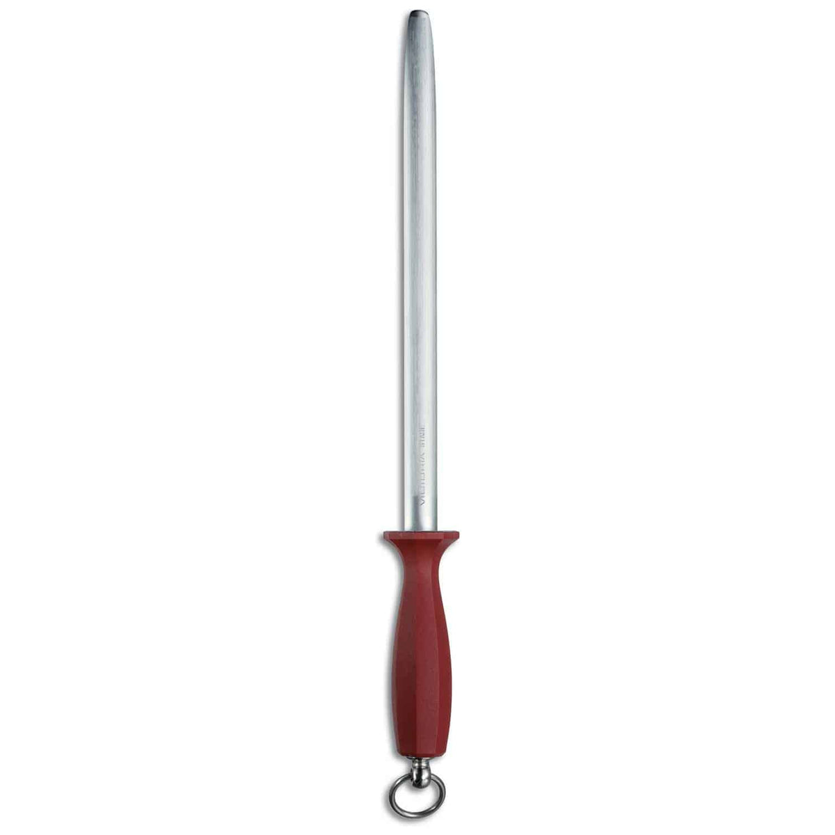 Victorinox Sharpening Steel 30 cm Oval, Fine Grit, Extra Hard, Red Handle 7.8623