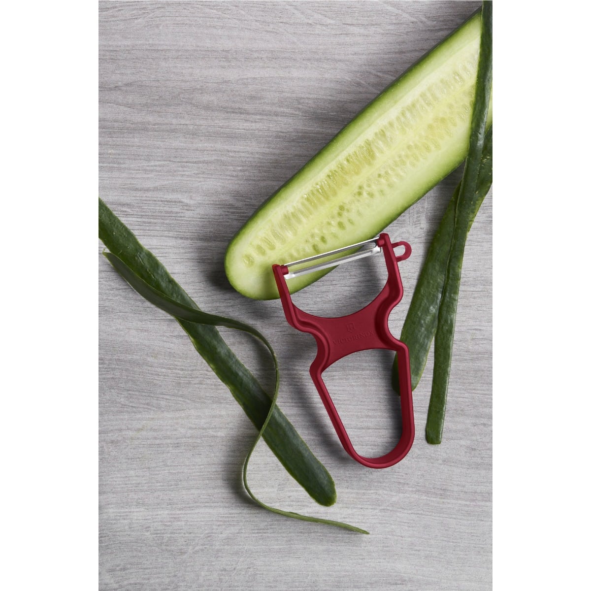 Victorinox Stainless Steel Peeler Horseshoe With Red Plastic Handle RAPID 6.0930.1